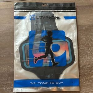 LOVPHONE Black Armband Cell Phone Holder Water Resistant Running Sports